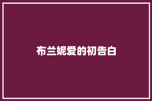 布兰妮爱的初告白