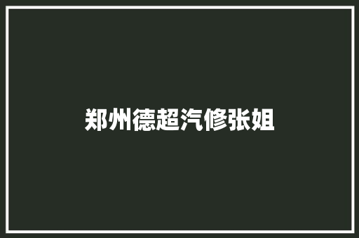 郑州德超汽修张姐