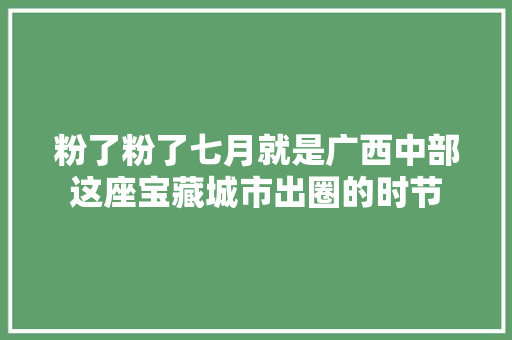 粉了粉了七月就是广西中部这座宝藏城市出圈的时节