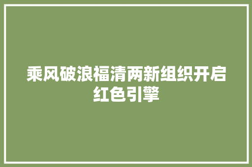 乘风破浪福清两新组织开启红色引擎