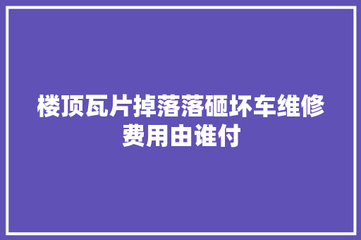 楼顶瓦片掉落落砸坏车维修费用由谁付