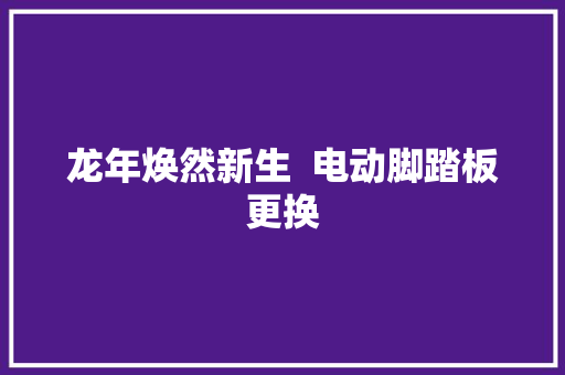 龙年焕然新生  电动脚踏板更换