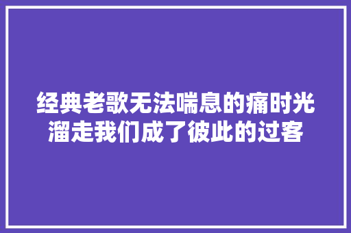 经典老歌无法喘息的痛时光溜走我们成了彼此的过客