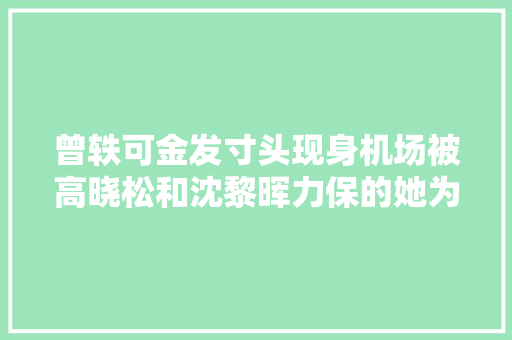 曾轶可金发寸头现身机场被高晓松和沈黎晖力保的她为何消失了