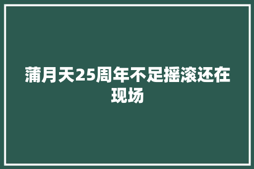 蒲月天25周年不足摇滚还在现场