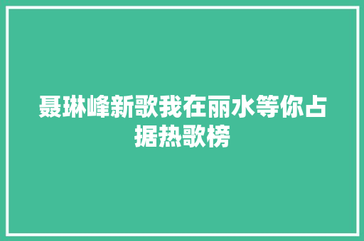 聂琳峰新歌我在丽水等你占据热歌榜