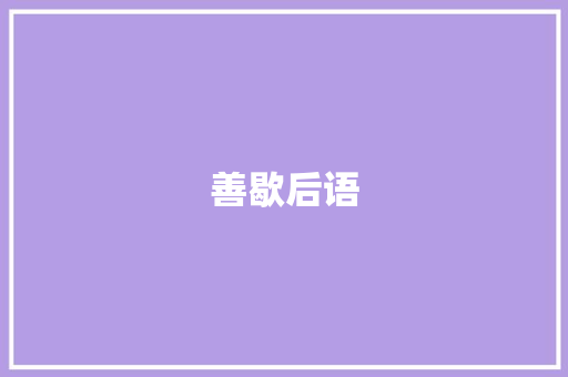 善歇后语