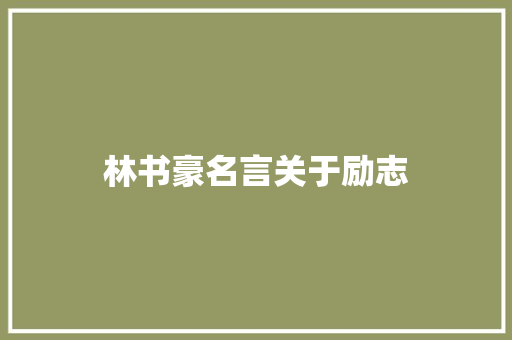 林书豪名言关于励志