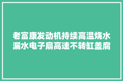 老富康发动机持续高温烧水漏水电子扇高速不转缸盖腐蚀