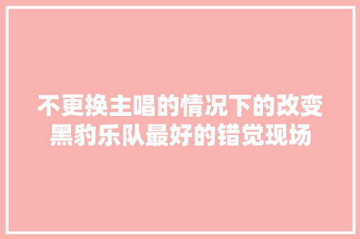 不更换主唱的情况下的改变黑豹乐队最好的错觉现场