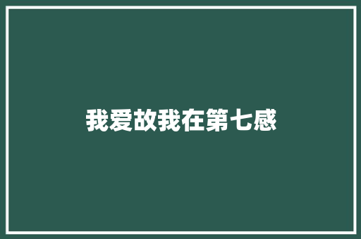 我爱故我在第七感