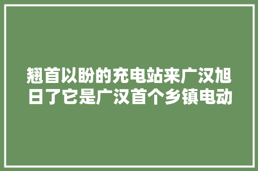 翘首以盼的充电站来广汉旭日了它是广汉首个乡镇电动汽车充电站