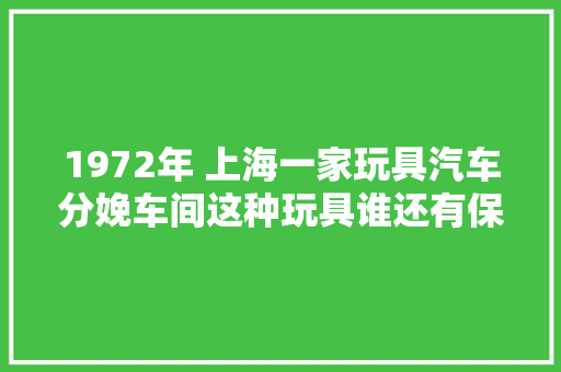 1972年 上海一家玩具汽车分娩车间这种玩具谁还有保留。