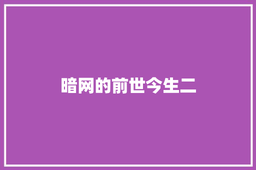 暗网的前世今生二
