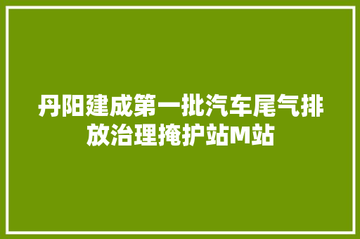 丹阳建成第一批汽车尾气排放治理掩护站M站 汽车知识