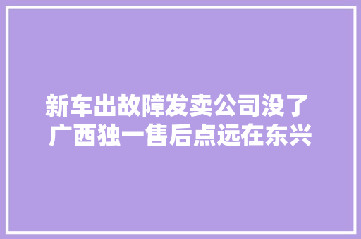 新车出故障发卖公司没了 广西独一售后点远在东兴