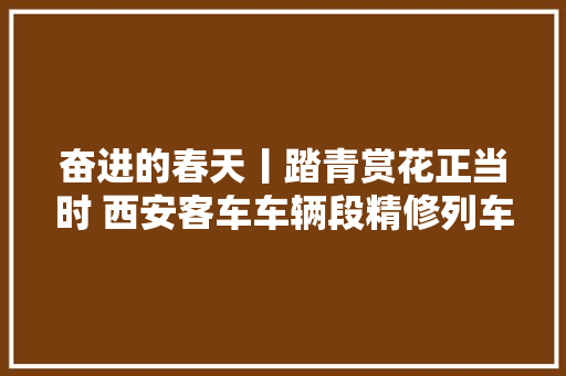 奋进的春天丨踏青赏花正当时 西安客车车辆段精修列车迎春归