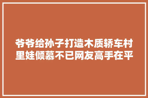 爷爷给孙子打造木质轿车村里娃倾慕不已网友高手在平易近间