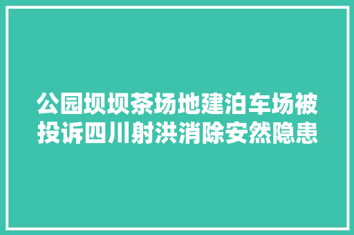 公园坝坝茶场地建泊车场被投诉四川射洪消除安然隐患