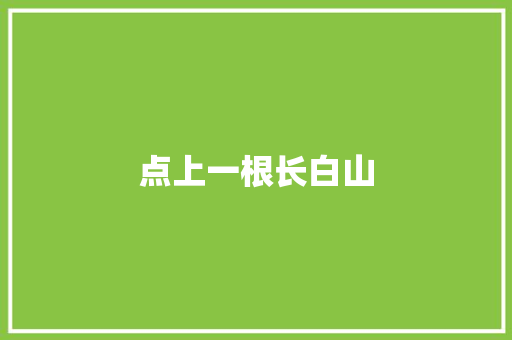 点上一根长白山