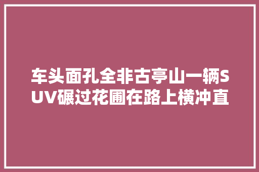 车头面孔全非古亭山一辆SUV碾过花圃在路上横冲直撞司机下车后一身酒气