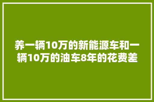 养一辆10万的新能源车和一辆10万的油车8年的花费差距有多大年夜