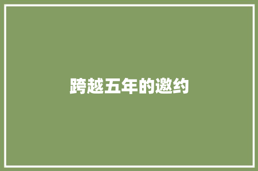 跨越五年的邀约