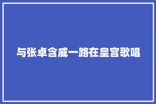 与张卓含威一路在皇宫歌唱