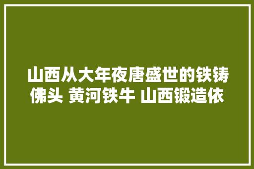 山西从大年夜唐盛世的铁铸佛头 黄河铁牛 山西锻造依旧强
