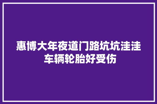 惠博大年夜道门路坑坑洼洼 车辆轮胎好受伤 汽车知识