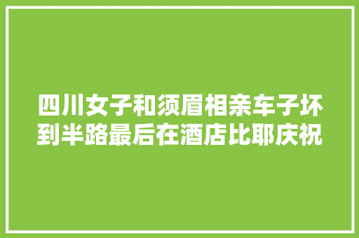 四川女子和须眉相亲车子坏到半路最后在酒店比耶庆祝
