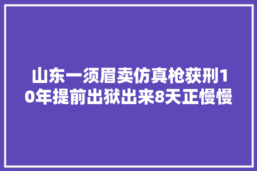 山东一须眉卖仿真枪获刑10年提前出狱出来8天正慢慢适应生活