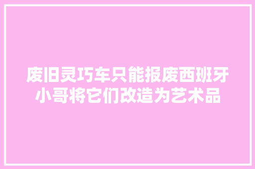 废旧灵巧车只能报废西班牙小哥将它们改造为艺术品