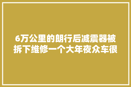 6万公里的朗行后减震器被拆下维修一个大年夜众车很常见的小问题