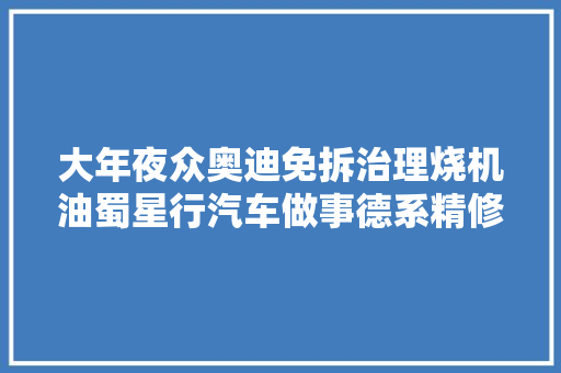 大年夜众奥迪免拆治理烧机油蜀星行汽车做事德系精修