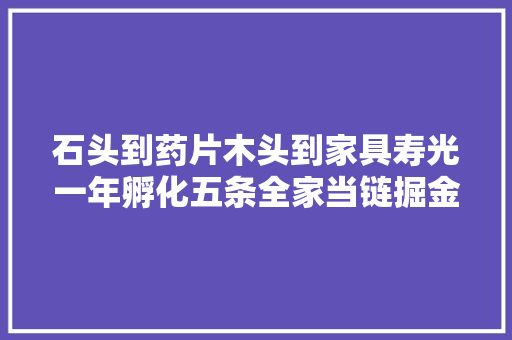 石头到药片木头到家具寿光一年孵化五条全家当链掘金新蓝海