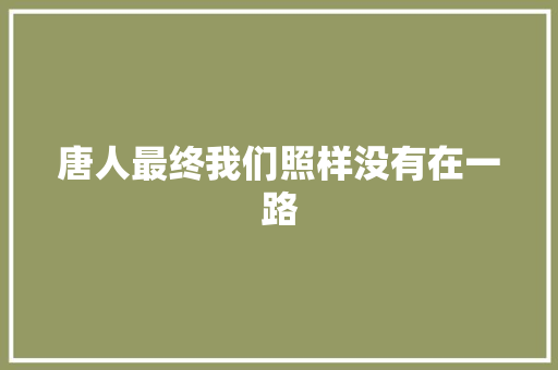 唐人最终我们照样没有在一路