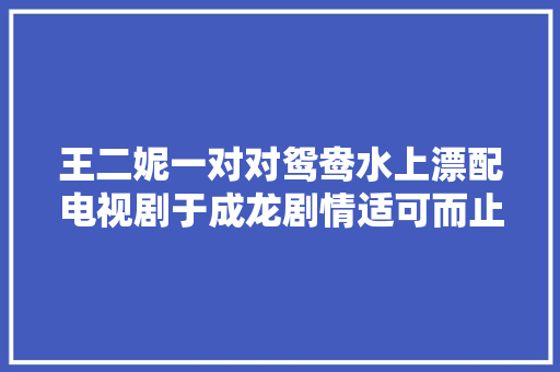 王二妮一对对鸳鸯水上漂配电视剧于成龙剧情适可而止