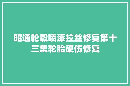 昭通轮毂喷漆拉丝修复第十三集轮胎硬伤修复