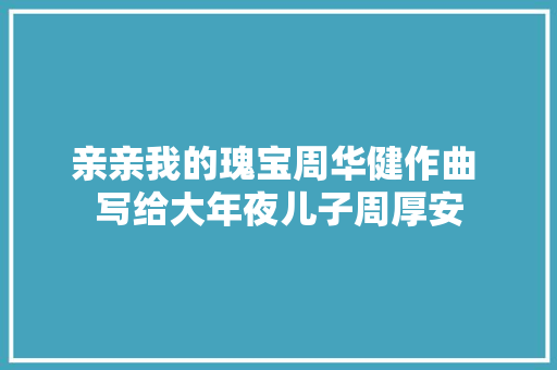 亲亲我的瑰宝周华健作曲 写给大年夜儿子周厚安