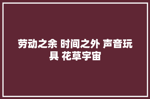 劳动之余 时间之外 声音玩具 花草宇宙