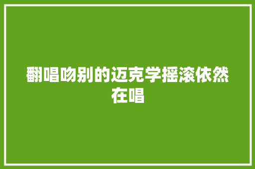 翻唱吻别的迈克学摇滚依然在唱