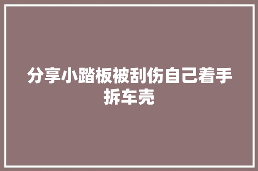 分享小踏板被刮伤自己着手拆车壳