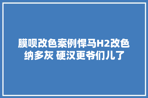 膜呗改色案例悍马H2改色纳多灰 硬汉更爷们儿了