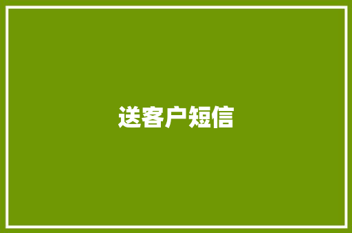 送客户短信