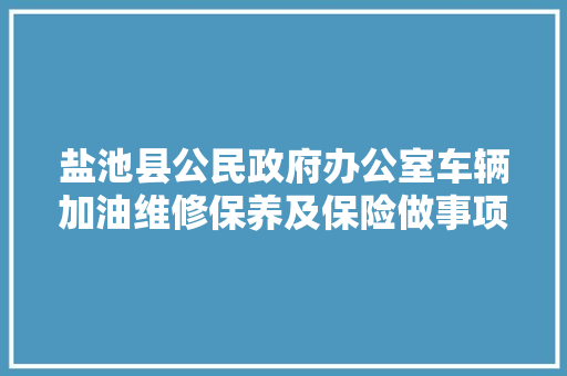 盐池县公民政府办公室车辆加油维修保养及保险做事项目变更通知书记