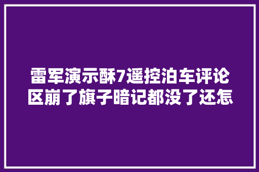 雷军演示酥7遥控泊车评论区崩了旗子暗记都没了还怎么泊车