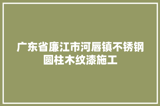 广东省廉江市河唇镇不锈钢圆柱木纹漆施工