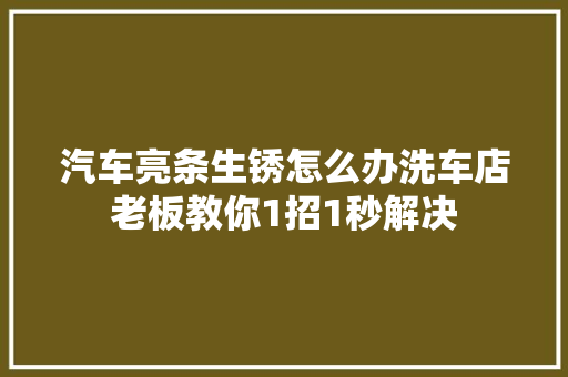 汽车亮条生锈怎么办洗车店老板教你1招1秒解决