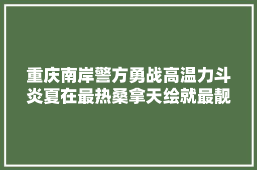 重庆南岸警方勇战高温力斗炎夏在最热桑拿天绘就最靓警服蓝